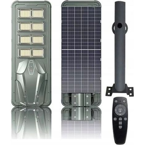 Lanterne de jardin, lampe solaire, puissante 2000 W, sur poteau, panneau LED Cree (1/5)