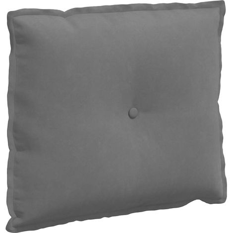 Back Pillow Dark Grey 60 x 50 cm Microfibre Fabric vidaXL