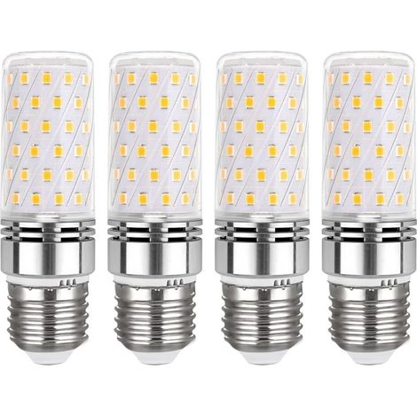 Ampoule E27 Led 12w Blanc Froid 6000k, 450lm, 360° Lumière, Équivalent Halogène E27 100 Watt, Ac 230v, Non-Dimmable, Lampe Led E27 Mais Chaud Pour Plafonnier, Lot De 4 (1/4)