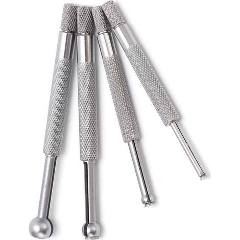 Innenmaßmesslehren, Teleskopische runde Innenmaßlehre 4 Stück Kugelstahl-Manganlegierung Innendurchmesser 3-13mm für die Reparatur von Perlen, Uhren und Brillen (1/5)