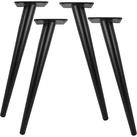 Ensemble de pieds de table en métal de 30 cm de long, composé d'une seule pièce. Convient aux meubles, coiffeuses, armoires, bureaux, chaises, repose-pieds et peut remplacer les pieds de support exist (1/5)