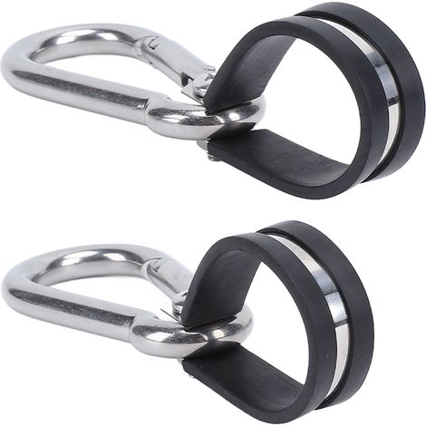 Fascette stringitubo Airpower in due pezzi, staffa di sospensione in acciaio inox, gruppo di montaggio, fascette ammortizzanti per kit tubo flessibile per aria compressa 3 in 1.