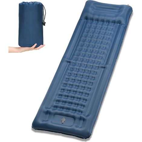 Matelas gonflable Extra épais de 4 pouces, matelas pneumatique avec pompe intégrée, pour Camping, randonnée, tente de voyage (1/5)
