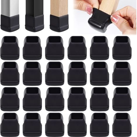 Chair Leg Protectors 12-20mm, 16 Teflon Chair Glides and Combination of Thermoplastic/Elastomer Leg Protectors, Glide Easily on Carpet without Scratching (1/5)