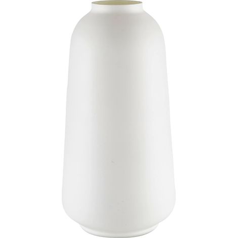 Vase décoratif en Verre, Cylindre, Blanc Mat (1/2)
