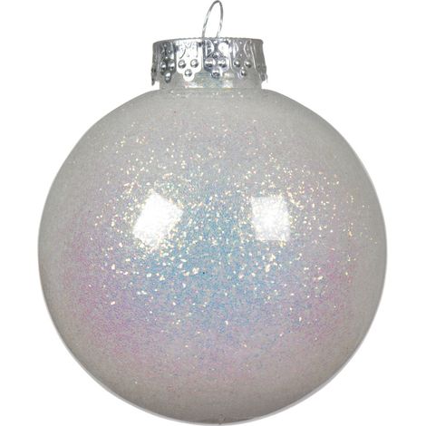 PALLINA DI NATALE CON GLITTER, Ø8 CM, NATALE, ADDOBBI DI NATALE