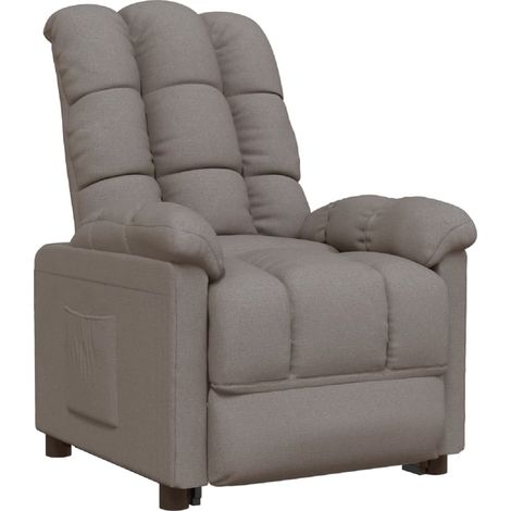 Fauteuil inclinable, Fauteuil de relaxation confort, Fauteuil Salon Confortable, Chaise pour Salon Siège élégant pour Chambre Taupe Tissu ZSD14666 (1/5)