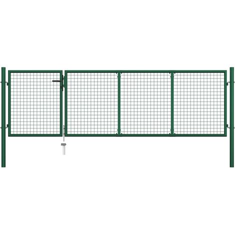Portillon Acier 350x100 cm Vert (1/5)
