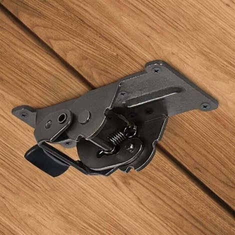 0-90-180 Degrés Charnière Pliante Autobloquante le Panneau D'extension de Table Rabattable Support Pliable Raccords pour Établi Pliant en Fer avec Bronze Foncé Paquet de 4 (1/4)