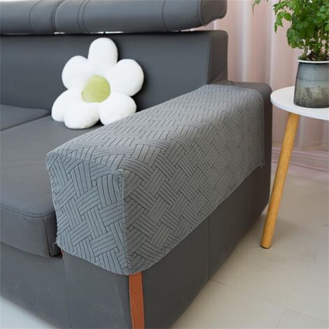 (Dark Gray A) Sofa Armrest Cover Set of 2, Elastic Armrest Covers for Armchairs, Non-Slip Stretch Sofa Armrest Protectors for Recliners, Sofas (1/5)