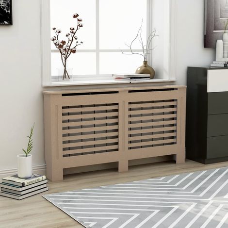 vidaXL Copertura per Radiatore 152x19x81,5 cm in MDF (1/5)