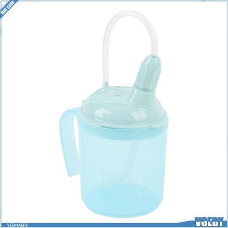 Ashata Gobelet anti-étranglement pour personnes âgées, paille longue, couvercle étanche, aide à l'hydratation Turquoise (1/5)
