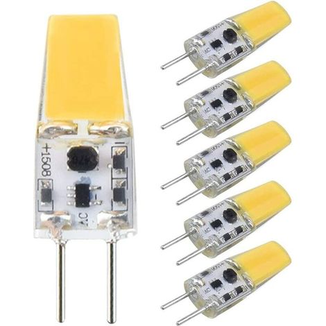 VURAHOME -GY6.35 Lampe à LED Epistar Sapphire Lamp Beads 1508 5W AC/DC12VCOB Lampe à suspension Insert Source de lumière LED Ampoule halogène (Non dimmable, 5 Pack) (1/5)