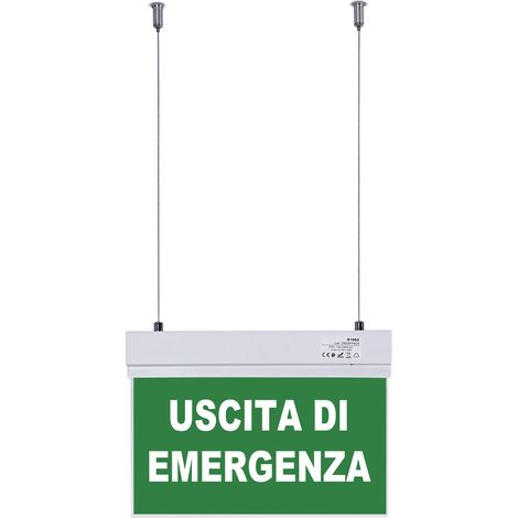 Luz De Emergencia Permanente Con Cartel "Salida De