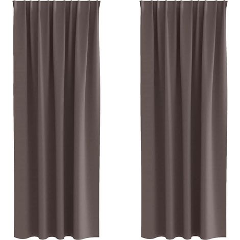 Maison Exclusive - Verdunkelungs-Vorhänge mit Ringen 2 pcs Dunkel