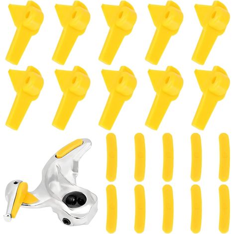 20 Protecteurs de jante, 55x25mm, Tête de canard, ABS flexible, Universel pour motos (1/5)