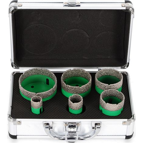 Diamant-Bohrkrone Fliesen-Bohrer Set Feinsteinzeug M14 für Winkelschleifer Flex