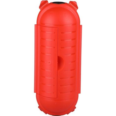 Caja de seguridad impermeable para tomas de extensiÓn de polipropileno en color negro y rojo/naranja vt-1124-3 8819 (1/3)