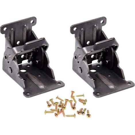 Charniere Autobloquante - Support Pliable Pour Pieds De Table - Compatible Avec Etablis Pliants - 2 Unites (1/4)