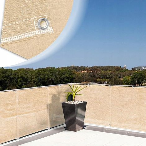 Couverture de balcon beige 6 x 0,9 m (1/3)