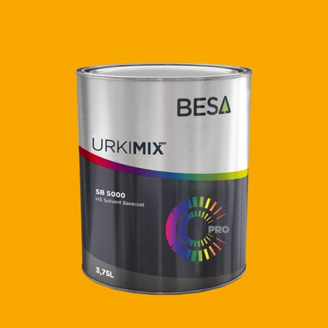 Pot de peinture Polyuréthane / bi composant Jaune De Sécurité RAL 1003  Satin - 2,5 kg