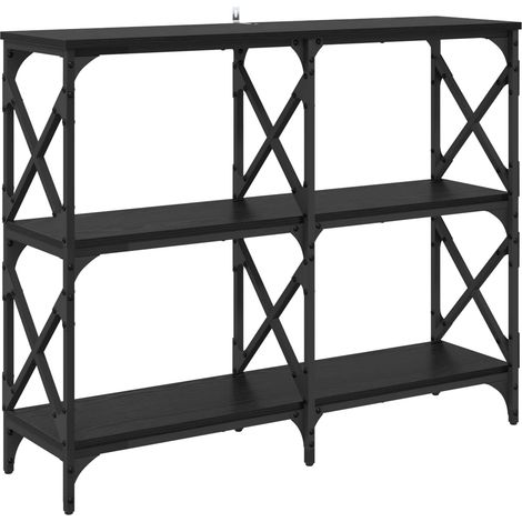 Maison Exclusive - Tavolo consolle Rovere Nero 100 x 28 x 80,5 cm