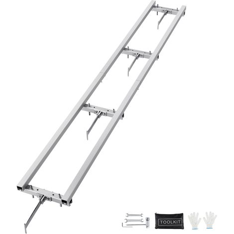 VEVOR Guida per Fresatura da 274cm, Kit di Barre Trasversali, Guida per Troncatrice a Catena, Sistema di Guida per Segheria in Alluminio Regolabile, Binario Guida per Troncatrice a Catena di Falegname