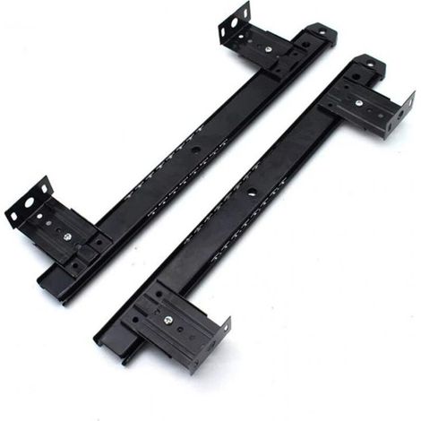 1 paire de glissières de clavier réglables sous le bureau pour ordinat (noir) (1/5)