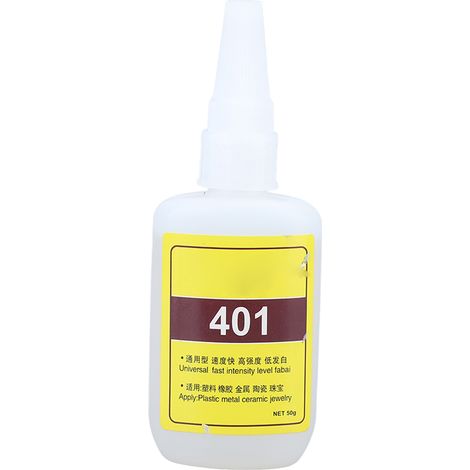 401 Universal Glue High Adhesive Strength 50g Fast Curing 120Mpas Viscosity Metal Glue for Rubber Ceramics Plastics