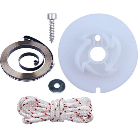 Kit de lanceur à rappel avec poulie, ressort et corde pour tronçonneuse Husqvarna 362 365 371 372 385 390, pièces 503859601 503787201 (1/5)