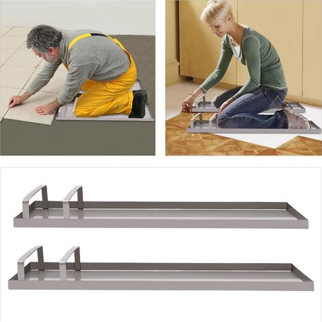 Kniebretter aus Beton 28 x 8 Zoll, verschiebbare Kniebretter, Kniebretter aus Edelstahl, verschiebbare Werkzeuge für Betonbretter, Paar bewegliche Gleitschienen mit abgerundeten Ecken (1/5)