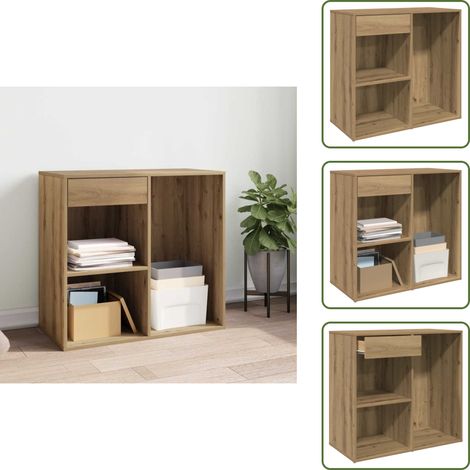 vidaXL Kosmetikschrank Artisan-Eiche 80x40x75 cm Holzwerkstoff (1/5)
