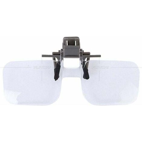 Loupes à clipser pour lunettes, lecteur de lunettes de lecture rabattable 2X pour personnes âgées femmes hommes pour la lecture (1/4)