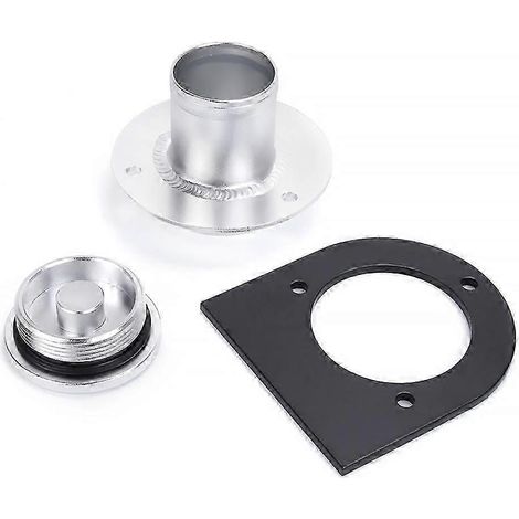 Goulotte de remplissage de réservoir de carburant avec bouchon et support en acier à souder, compatible avec tuyau de remplissage de carburant de 2 pouces 17-2530 (1/5)