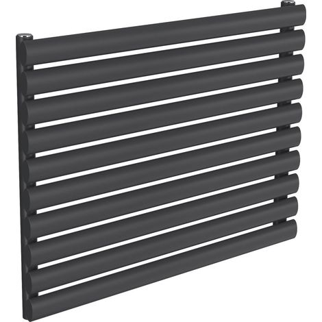 Reina Nevah Single Designer Horizontal Radiator 590mm H x 800mm W Anthracite