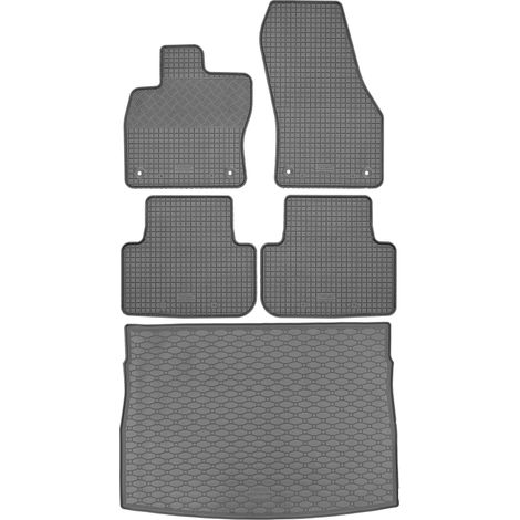 Ensemble de tapis de sol en caoutchouc pour Volkswagen Golf Sportsvan (05.2014-12.2020) + tapis de coffre