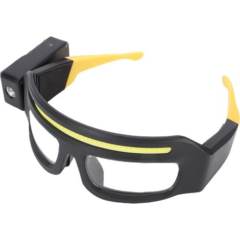Lampe Frontale à Lunettes LED étanche 1000LM COB LED Lampe de Travail Portable USB étanche avec Capteur d'onde pour la Pêche de Nuit en Plein Air et le Cyclisme (1/4)