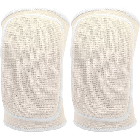 Genouillères élastiques sportives enfants, jambières chaudes danse volley-ball basket, blanc (1/5)