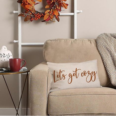 Housse de coussin EternaNest Automne 30x50 cm, housse de coussin décorative orange et beige, idéale pour la fête des Mères, le canapé, le lit ou la terrasse. (1/4)