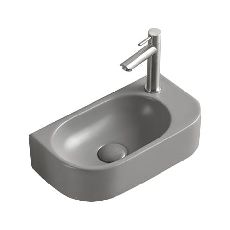 Mexen Viera Aufsatzwaschbecken links 40 x 21 cm, Hellgrau matt - 21274061L (1/2)