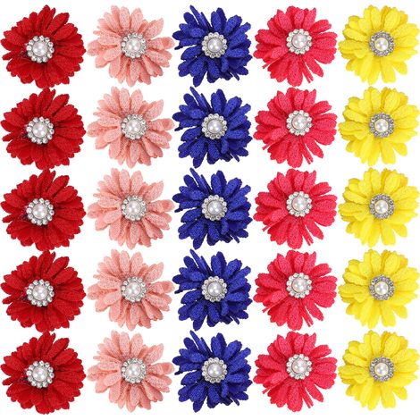 Noeuds Pour Chiens Et Chats - Rubans Élastiques Inclus - Décoration Florale Pour Toilettage - Lot De 25 Pièces (1/5)