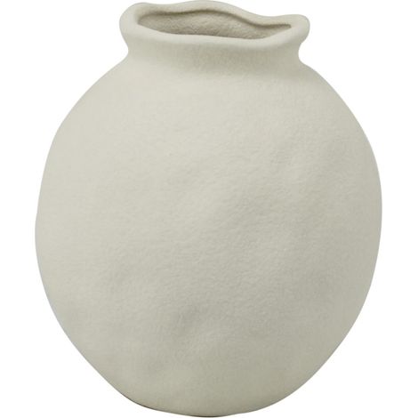 Kleine dekorative böhmische Vase aus weißem Porzellan