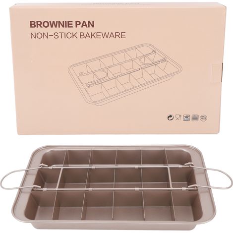 Moule à brownies carré en acier inoxydable antiadhésif à base épaisse et solide, idéal pour la cuisson de cupcakes et de pains. (1/5)