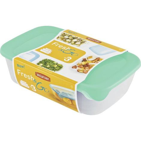Boîte de conservation Curver® Fresh&Go, lot de 3 pieces, 500/1000/2000 ml, yucca