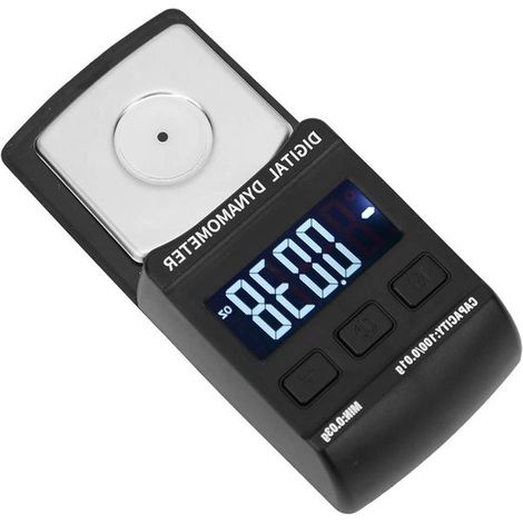 Nadeldruck- und Kraftmesser mit LCD-Anzeige und drehbarer Skala – 100 g/0,01 g – Edelstahl – Schwarz – Plattenspielerzubehör