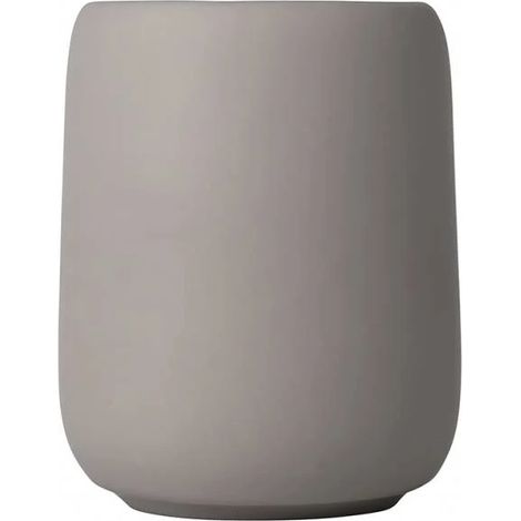 Blomus -SONO 69048 - Bicchiere portaspazzolino in ceramica, con spazio per spazzolino e dentifricio, Soft Touch, accessorio esclusivo da bagno (A / L x P): 11 x 8,5 x 8,5 cm, satellite, 69048 (1/2)