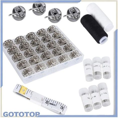 Canette à coudre Étui à Bobine à Couture en Métal, Kit de Boîtier à Bobine Facile à Utiliser et electromenager coudre (1/5)