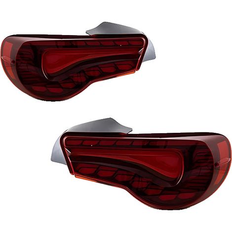 Set di luci posteriori, compatibili con Toyota GT86 Subaru BRZ, tecnologia LED, indicatori di direzione dinamici, colore rosso, una coppia (1/2)