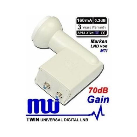 LNB MTI Twin 0,2 dB High Line 70db HDME