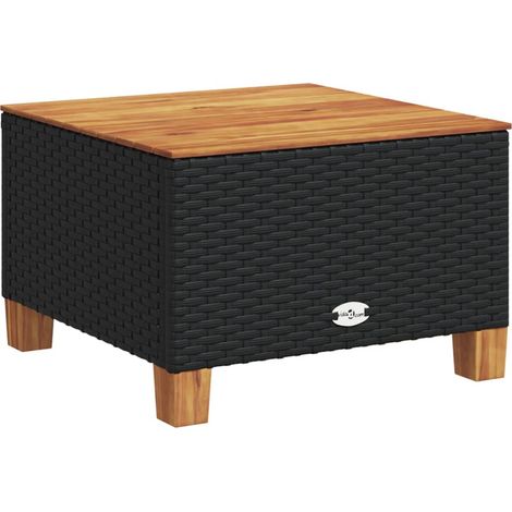 Maison Exclusive - Gartentisch Schwarz 55x55x36 cm Poly Rattan Ak (1/5)
